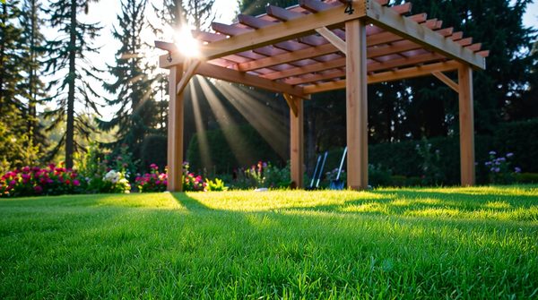 Comment installer solidement une pergola sur l'herbe ?